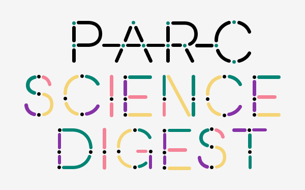 PARC Science Digest Logo colours on grey